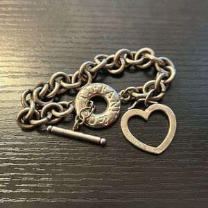 Return to Tiffany Heart Tag Toggle Bracelet 925 Sterling Silver